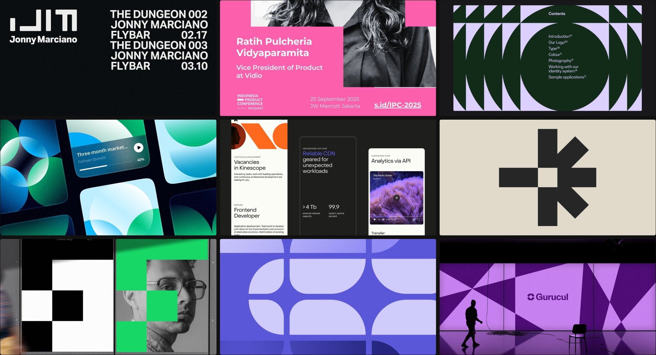 Geometric minimalism moodboard for Optaro